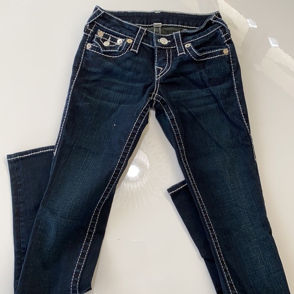 NWOT White stitch “skinny” true religion jeans - Picture 4 of 6